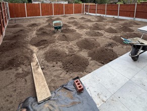 full garden patio laid in uxbridge west london