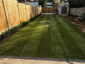 gardener based in harrow picture of freshly laid lawn